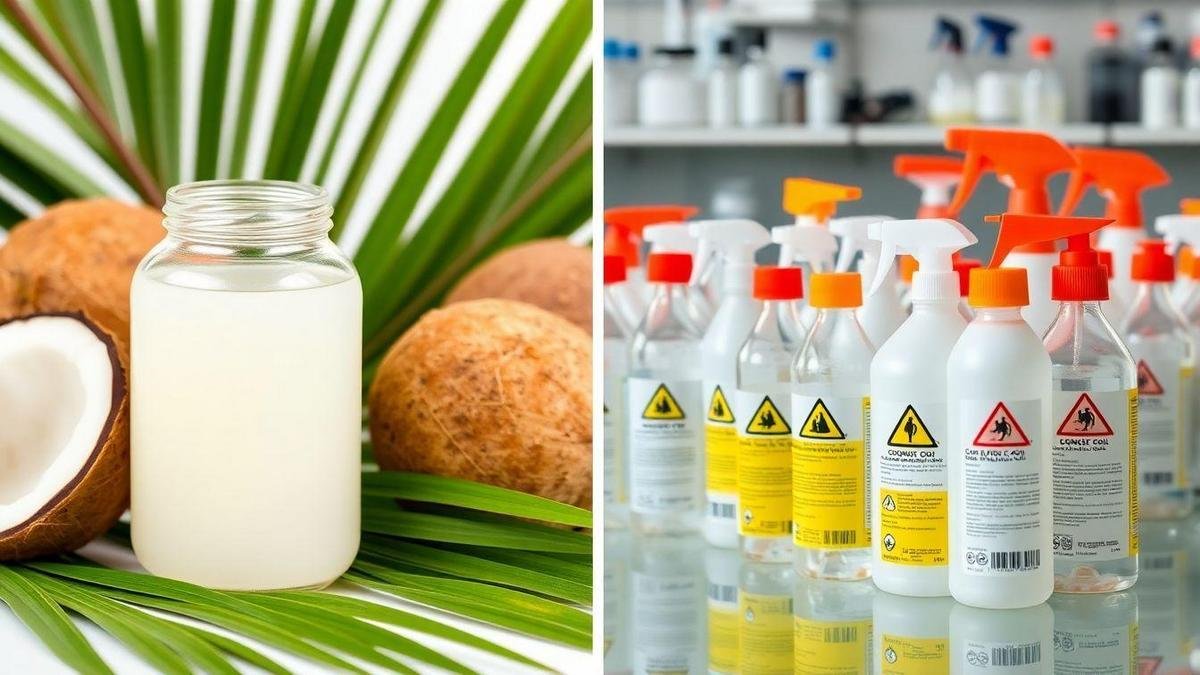 Óleo de Coco Natural vs. Produtos Químicos